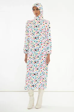 Glamorous Best Dressed Guest|Day Dresses|Abstract Spot Long-Sleeve Midi-Dress -