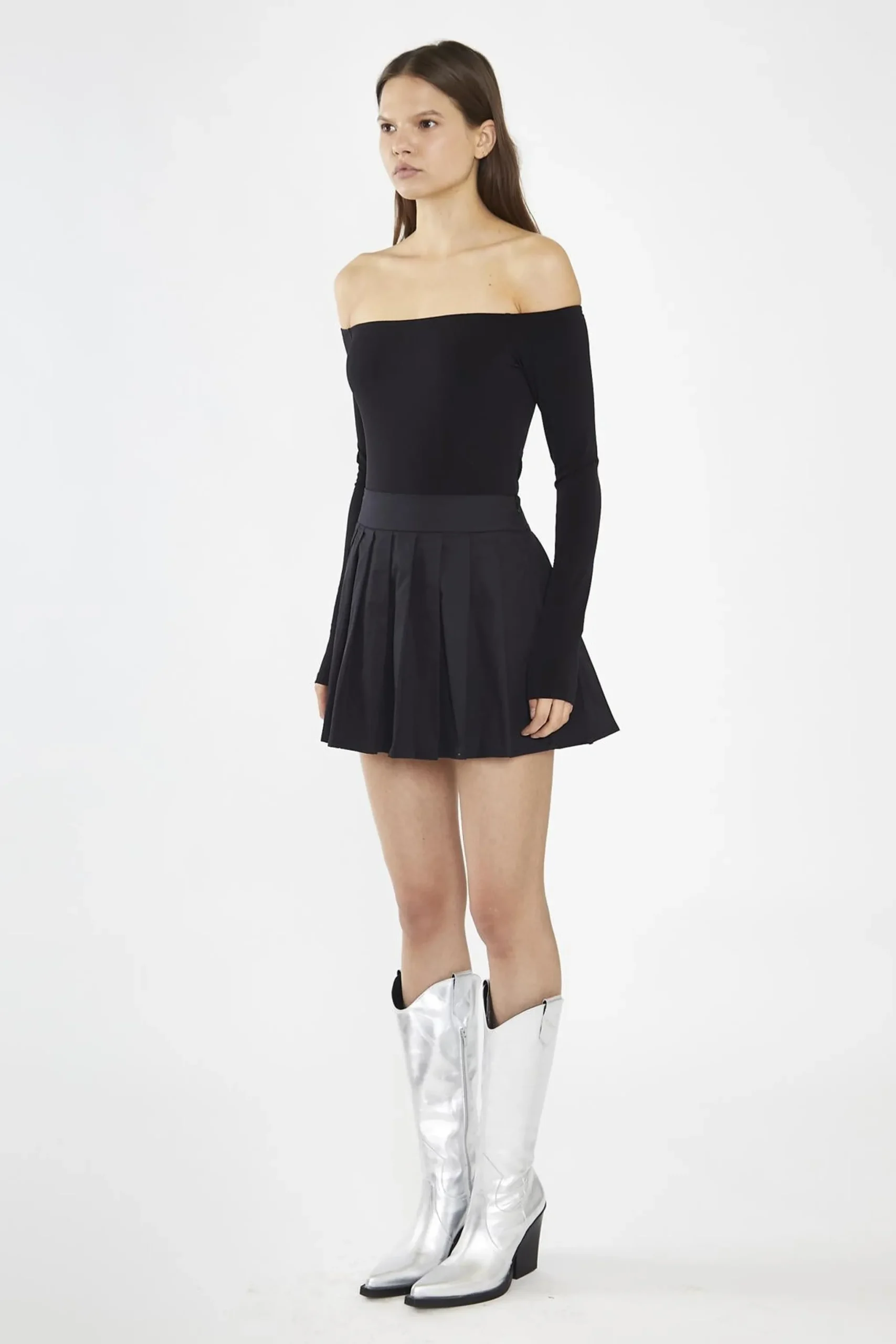 Glamorous Day Dresses|Party Dresses|Black Bardot Bodysuit -