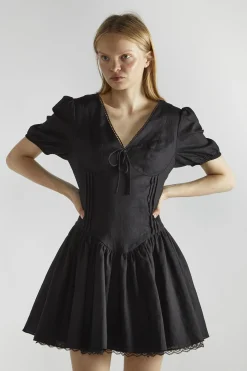 Glamorous Mini Dresses|Mini Dresses|Black Corset Mini-Dress -