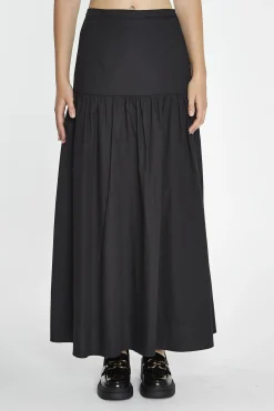 Glamorous Maxi Skirts|Black Dropped Waist Maxi-Skirt -