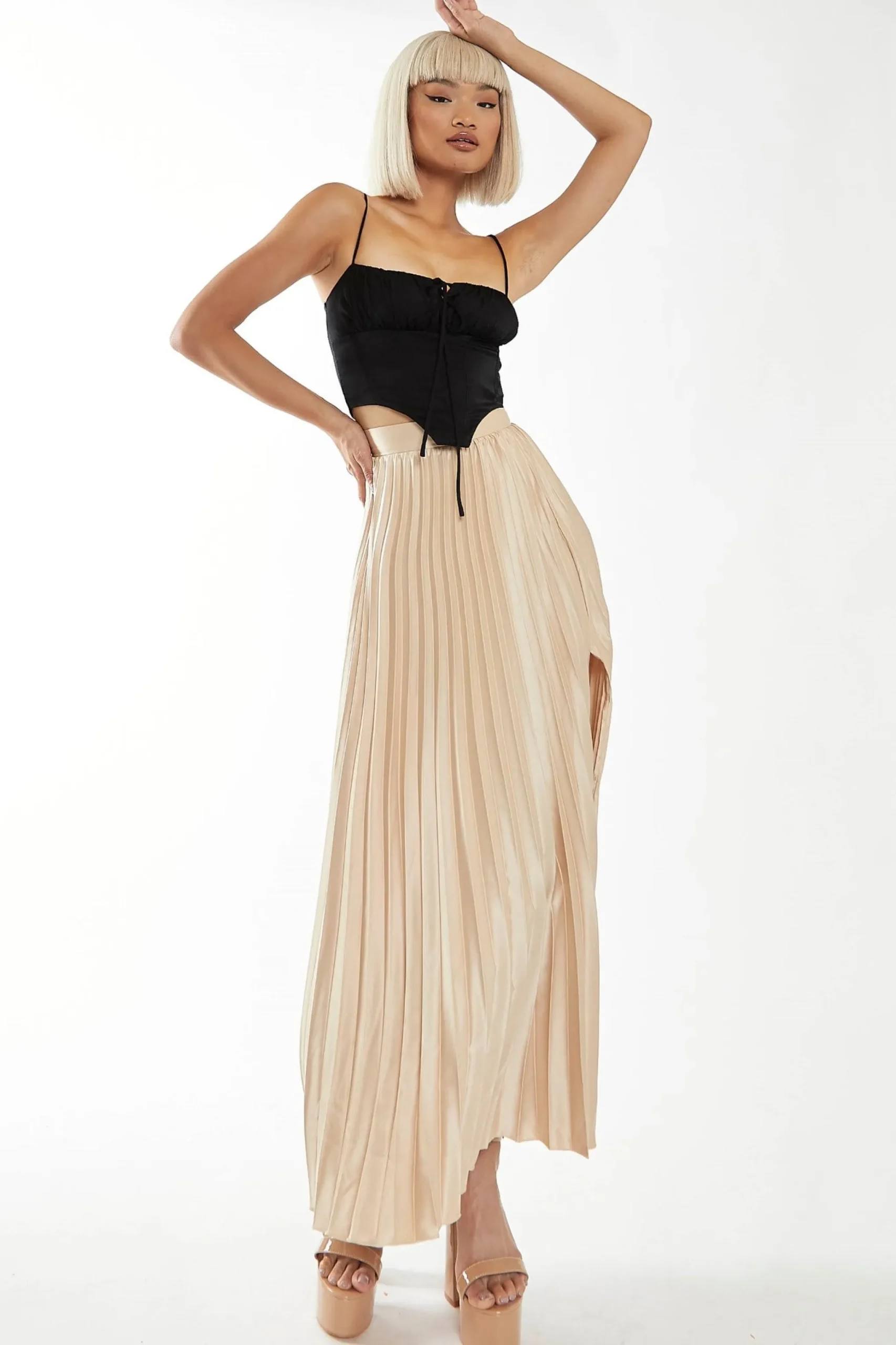 Glamorous Best Dressed Guest|Go To Partywear|Black Milkmaid Corset Top -