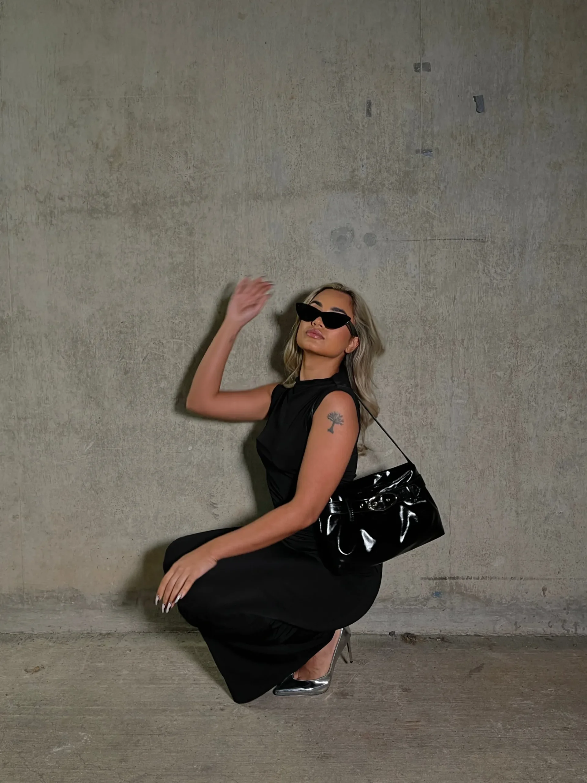 Glamorous Graduation|Glamorous Studio|Black Ruched Bodycon Midaxi-Dress -