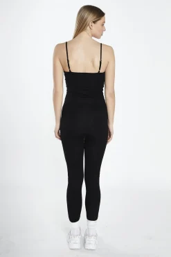 Glamorous Activewear|Black Scoop-Neck Full-Body-Unitard -