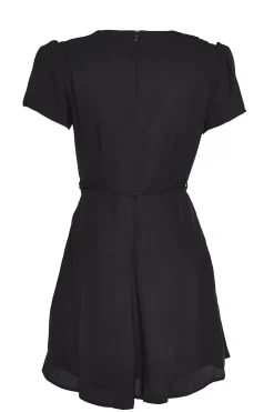 Glamorous Day Dresses|Mini Dresses|Black V-Neck Mini-Dresses -