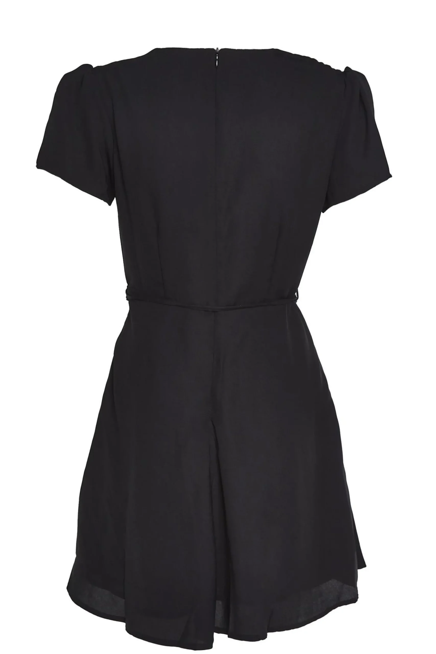 Glamorous Day Dresses|Mini Dresses|Black V-Neck Mini-Dresses -