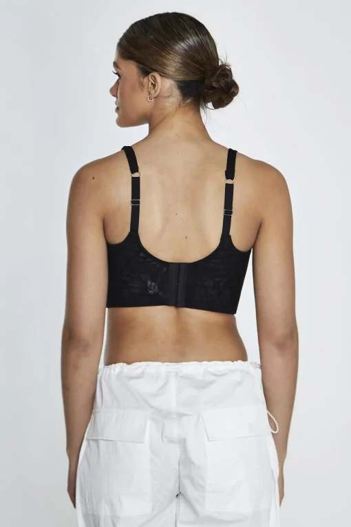 Glamorous Going Out Tops|Crops, Corsets & Bodysuits|Black-Lace Corset Crop-Top -