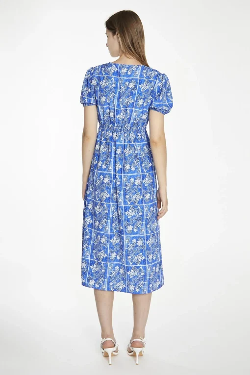 Glamorous Day Dresses|Midi & Midaxi Dresses|Blue-Tile Button-Front Midaxi-Dress -