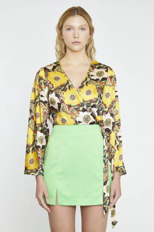 Glamorous Mini Skirts|Bright Green Pencil Mini-Skirt -