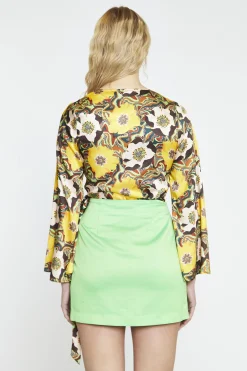 Glamorous Mini Skirts|Bright Green Pencil Mini-Skirt -