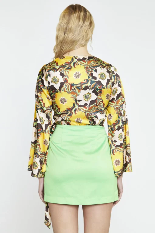Glamorous Mini Skirts|Bright Green Pencil Mini-Skirt -