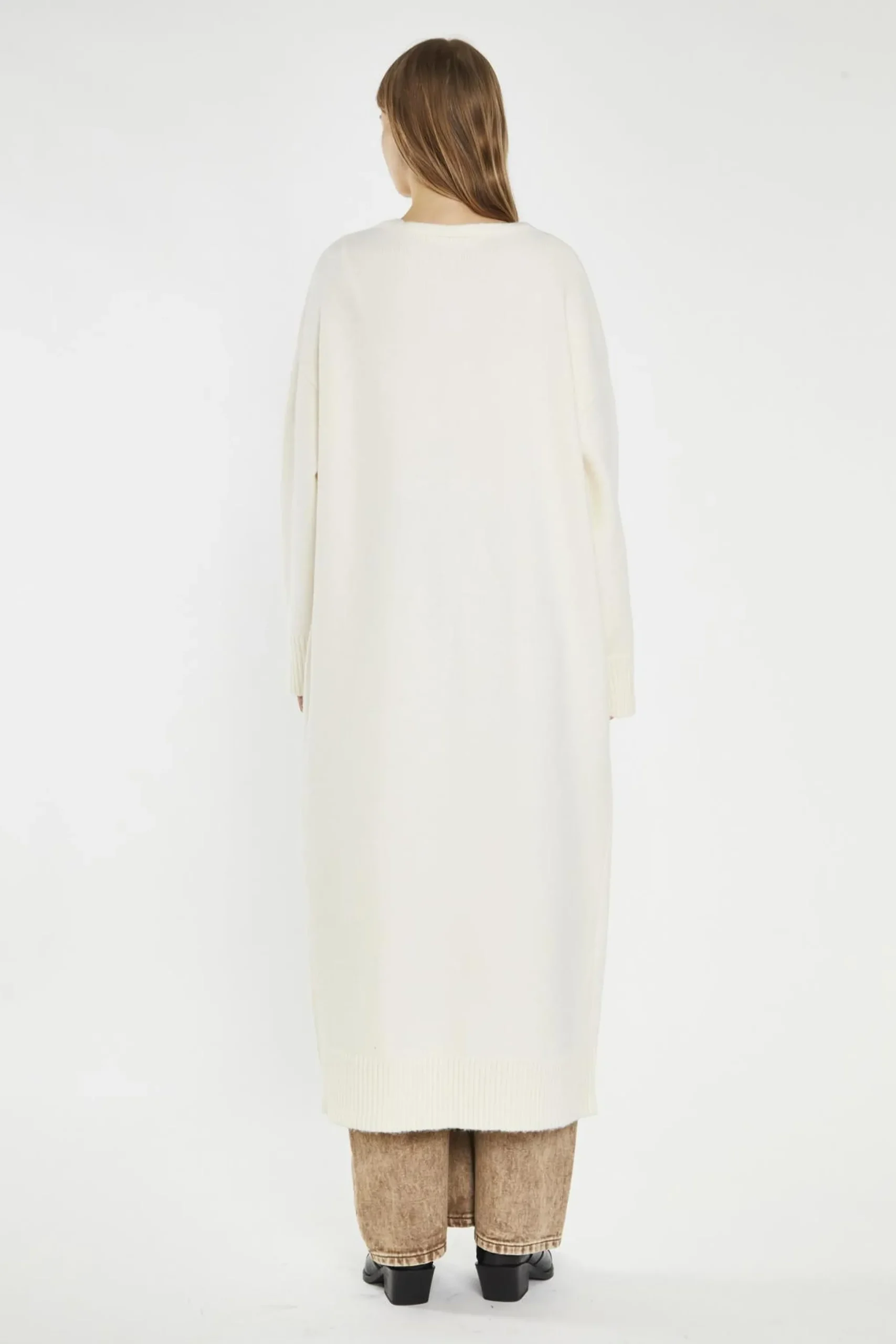 Glamorous Cardigans|Cream Longline-Cardigan -