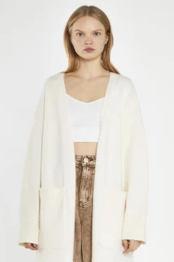 Glamorous Cardigans|Cream Longline-Cardigan -