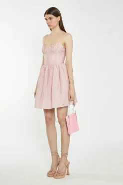 Glamorous Best Dressed Guest|Go To Partywear|Dusty Pink Corset Skater Mini-Dress -