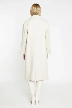 Glamorous Longline Coats|Coats|Ecru Double Breasted Longline-Coat -