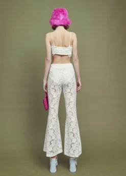 Glamorous Bottoms|Co-ords|Flora Co-ord Flared Trousers -Ivory -