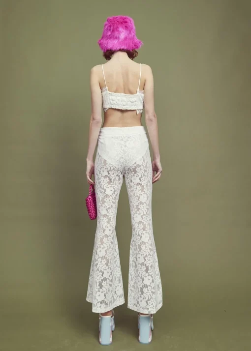 Glamorous Bottoms|Co-ords|Flora Co-ord Flared Trousers -Ivory -