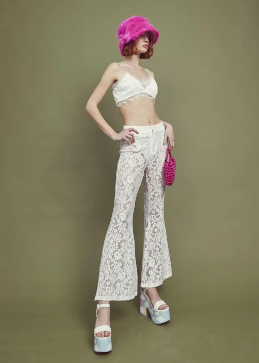 Glamorous Tops|Co-ords|Flora Co-ord Lace Trim Bralet -Ivory -