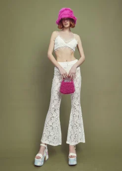 Glamorous Tops|Co-ords|Flora Co-ord Lace Trim Bralet -Ivory -