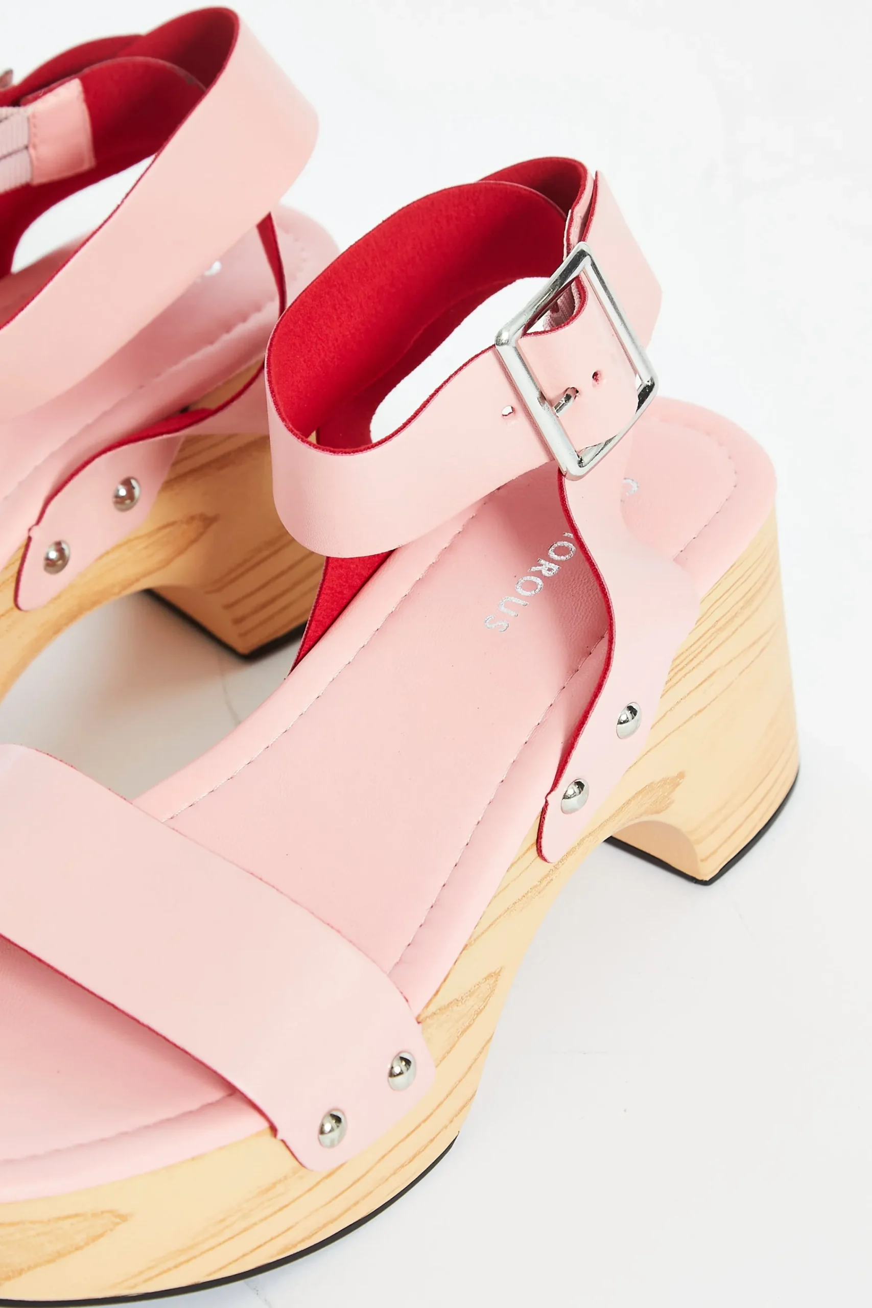 Glamorous Go To Partywear|Chic Escapes|Baby-Pink Open Toe Block-Heel Sandals -