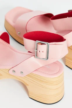 Glamorous Go To Partywear|Chic Escapes|Baby-Pink Open Toe Block-Heel Sandals -