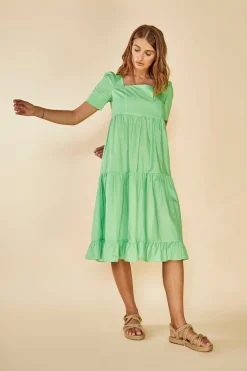 Glamorous Midi & Midaxi Dresses|Midi & Midaxi Dresses|Care Square Neck Tiered Smock Midi Dress -