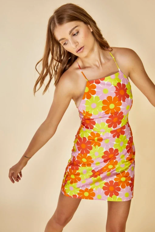 Glamorous Day Dresses|Mini Dresses|Care Tie-Back Strappy Mini Dress -