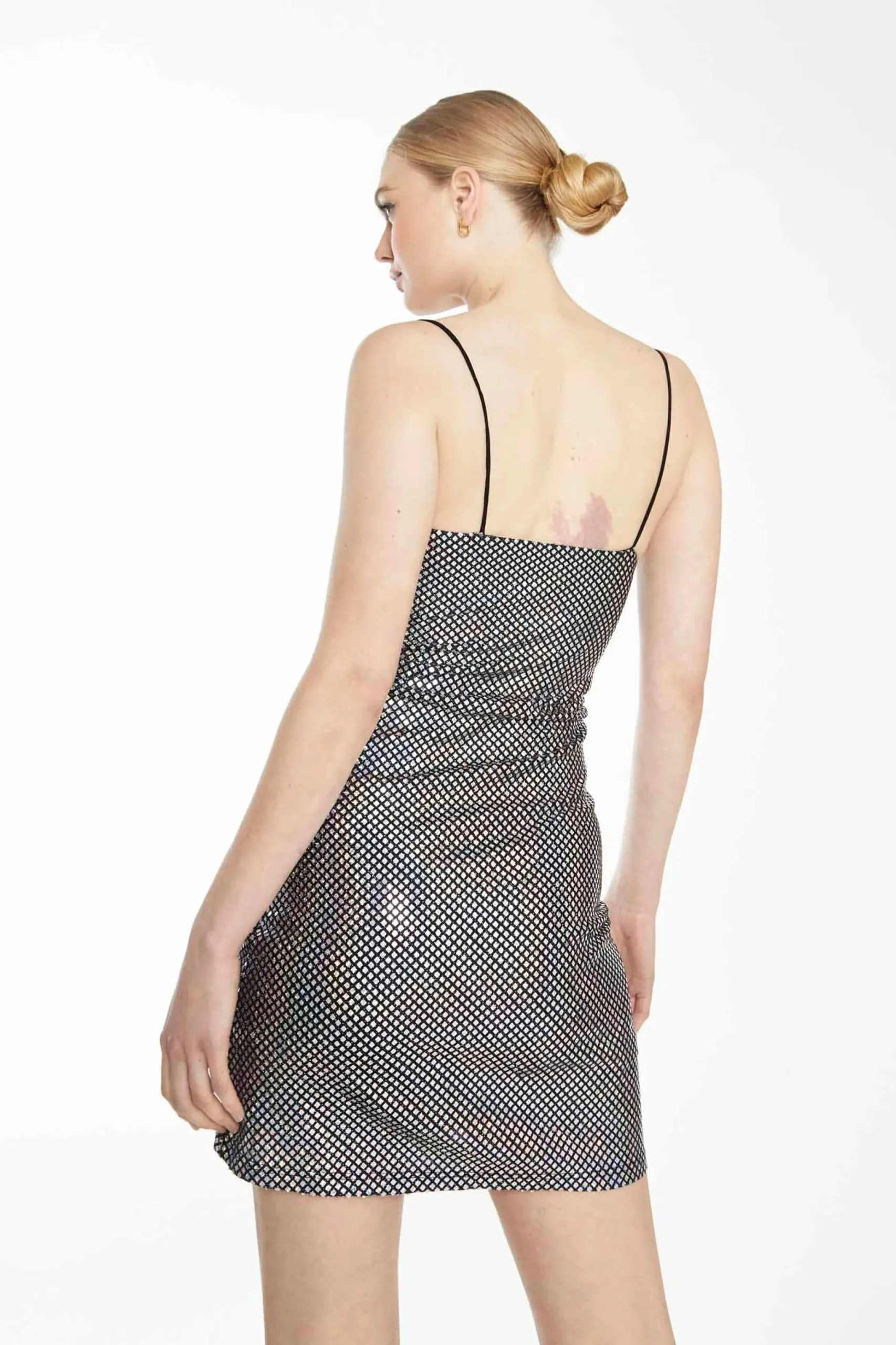 Glamorous Go To Partywear|Party Dresses|Collection Holographic Metallic Cowl Neck Mini Dress -