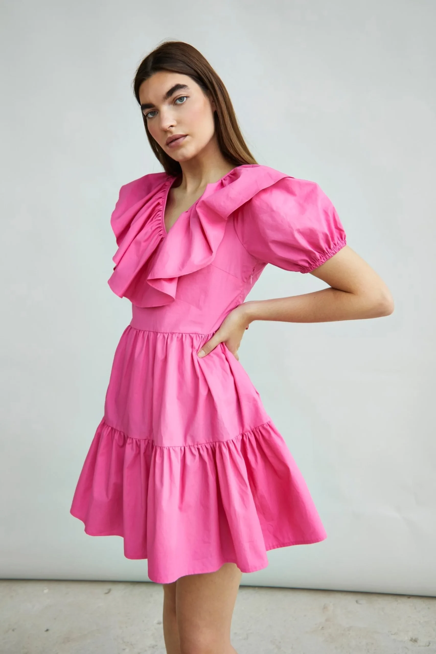 Glamorous Best Dressed Guest|Go To Partywear|Collection Puff Ruffle Mini Dress -