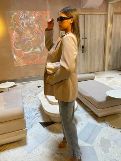 Glamorous Workwear|Glamorous Curve|Curve Stone Double-Breasted Blazer -