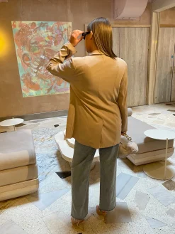 Glamorous Workwear|Glamorous Curve|Curve Stone Double-Breasted Blazer -