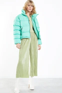 Glamorous Puffer Jackets|Jackets|Jade Green Padded Puffer Jacket -