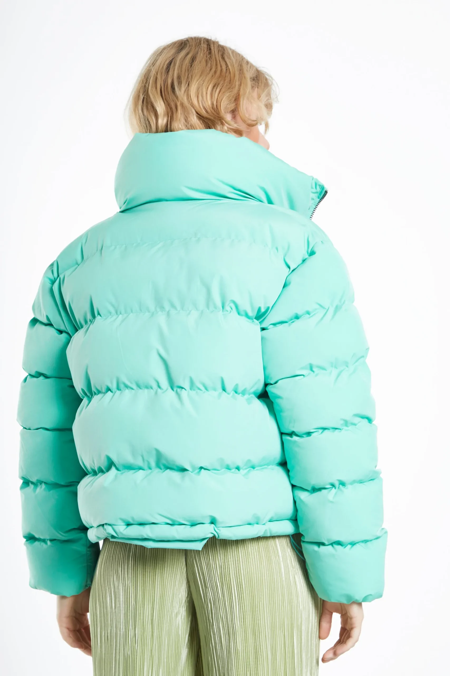 Glamorous Puffer Jackets|Jackets|Jade Green Padded Puffer Jacket -