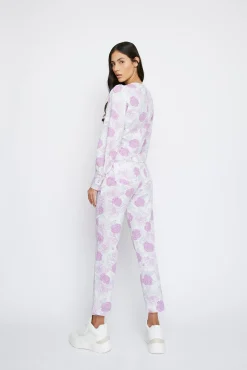 Glamorous Blouses & Shirts|Lilac Roses Button Front Long Sleeve Blouse -