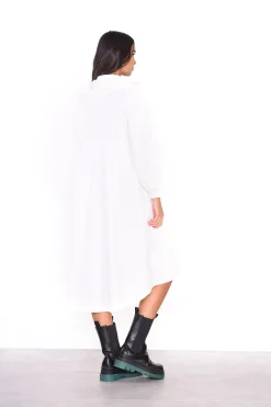 Glamorous Day Dresses|Midi & Midaxi Dresses|Midi White Long Sleeve Shirt Dress -
