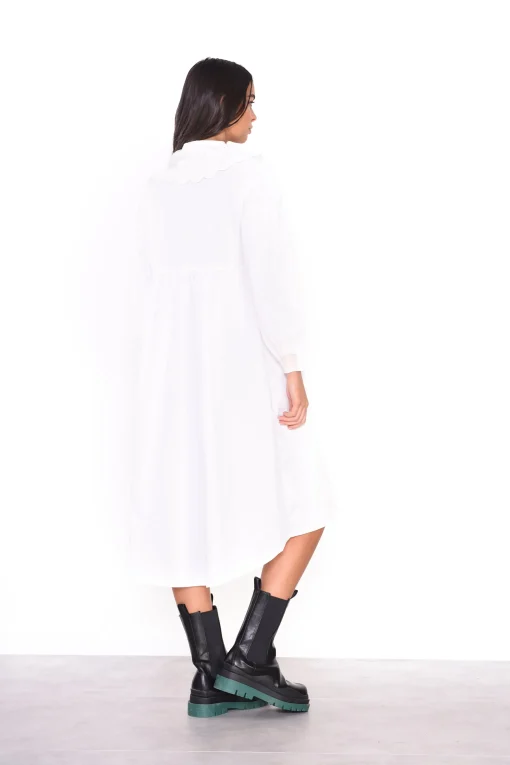 Glamorous Day Dresses|Midi & Midaxi Dresses|Midi White Long Sleeve Shirt Dress -