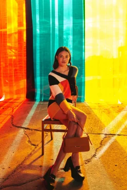 Glamorous Cardigans|Navy Orange Multi Button Front Cardigan -