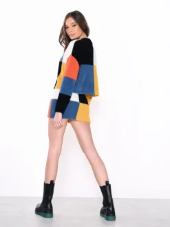 Glamorous Cardigans|Navy Orange Multi Button Front Cardigan -