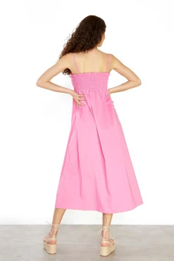 Glamorous Midi & Midaxi Dresses|Midi & Midaxi Dresses|Pink Carnation Ruffled Midi Dress -