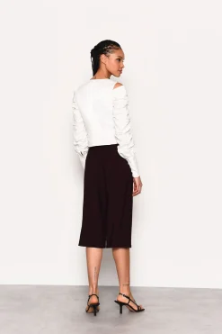 Glamorous Go To Partywear|Plum High Waisted Culottes -