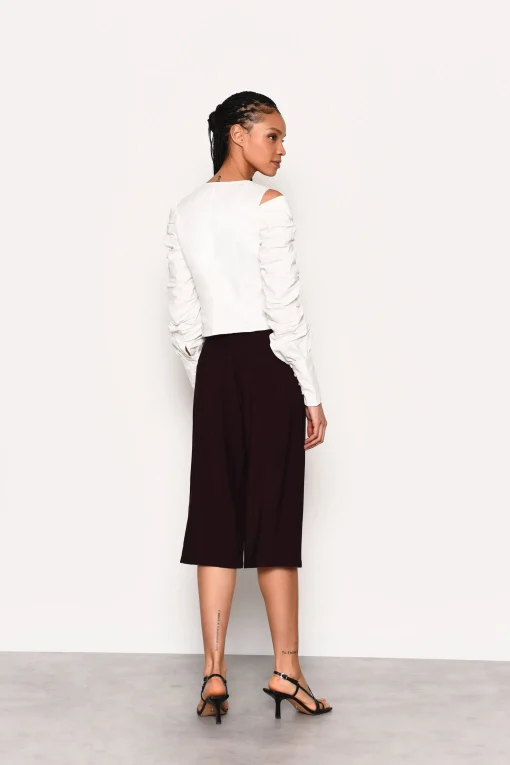 Glamorous Go To Partywear|Plum High Waisted Culottes -