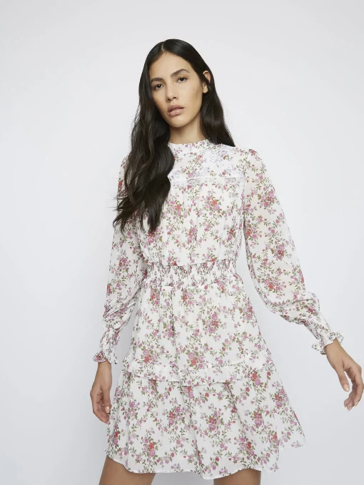 Glamorous Day Dresses|Romantic Floral Chiffon Dress -