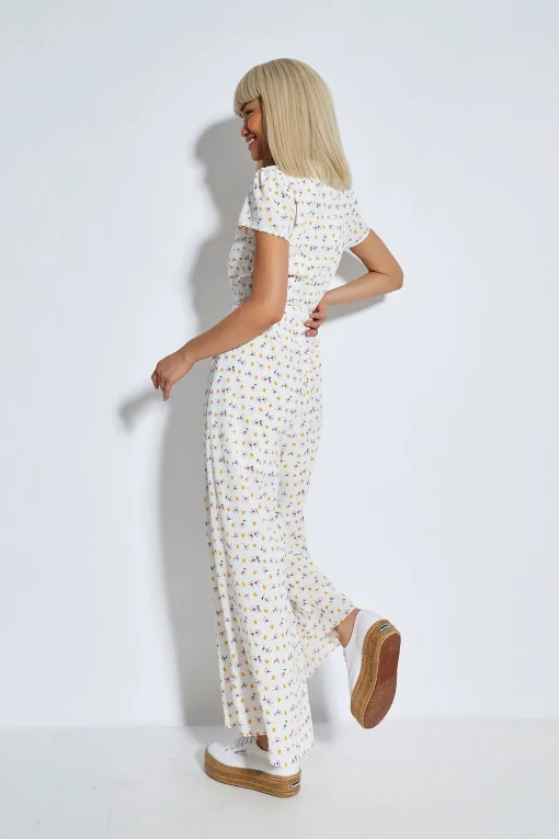 Glamorous Jumpsuits|Space Out Ditsy V- Neck Jumpsuit -