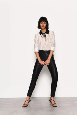 Glamorous Blouses & Shirts|White Sheer Blouse With Tie Detail -