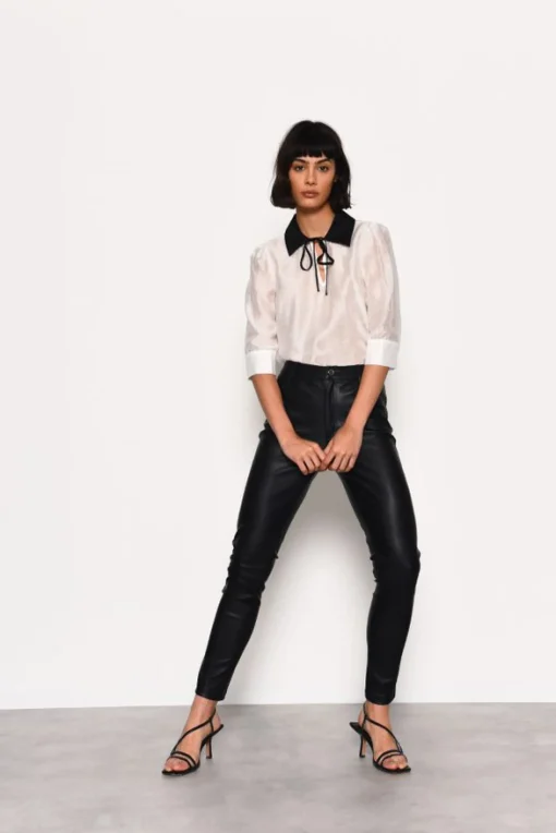 Glamorous Blouses & Shirts|White Sheer Blouse With Tie Detail -
