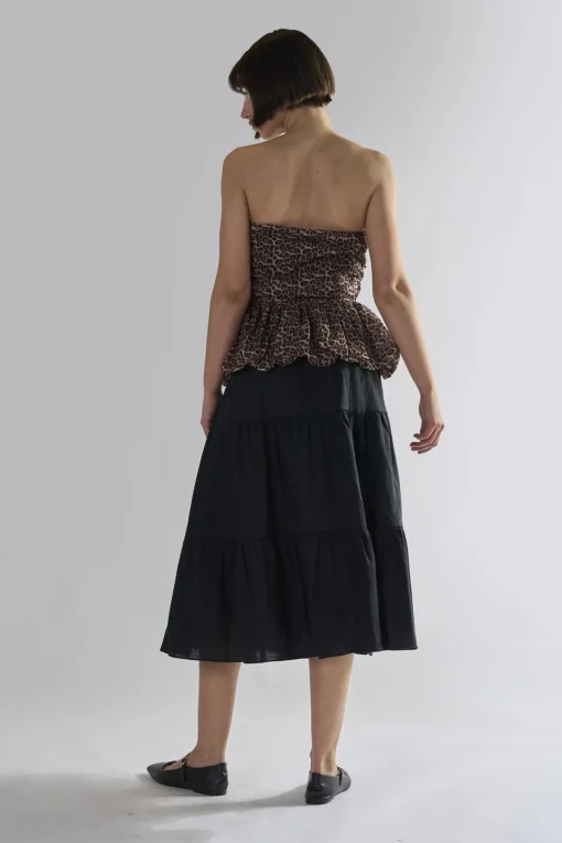 Glamorous Crops, Corsets & Bodysuits|Women's Leopard Ruffle Bandeau Crop-Top -