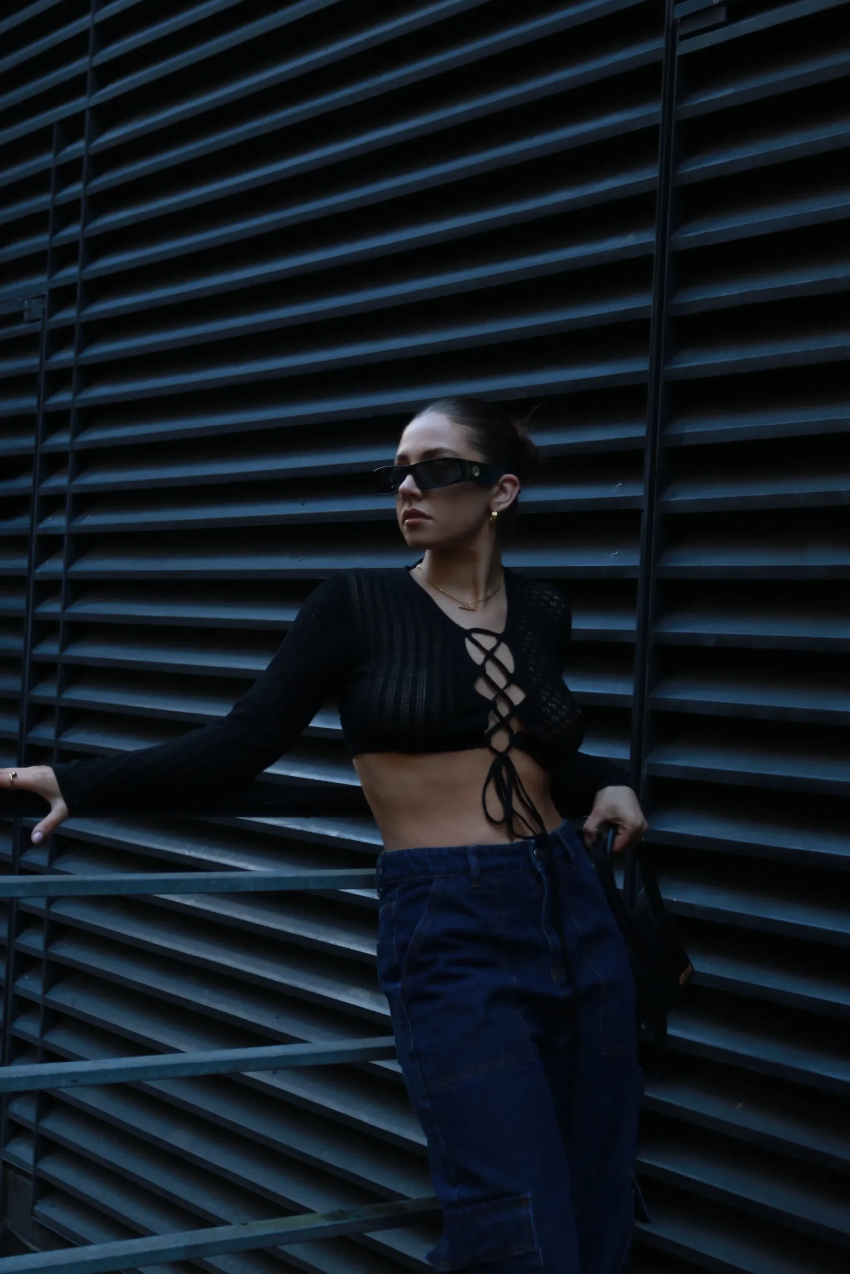 Glamorous Glamorous Care: Our Sustainable Collection|Wide Leg Jeans|Indigo Wash Cargo Wide-leg Jeans -