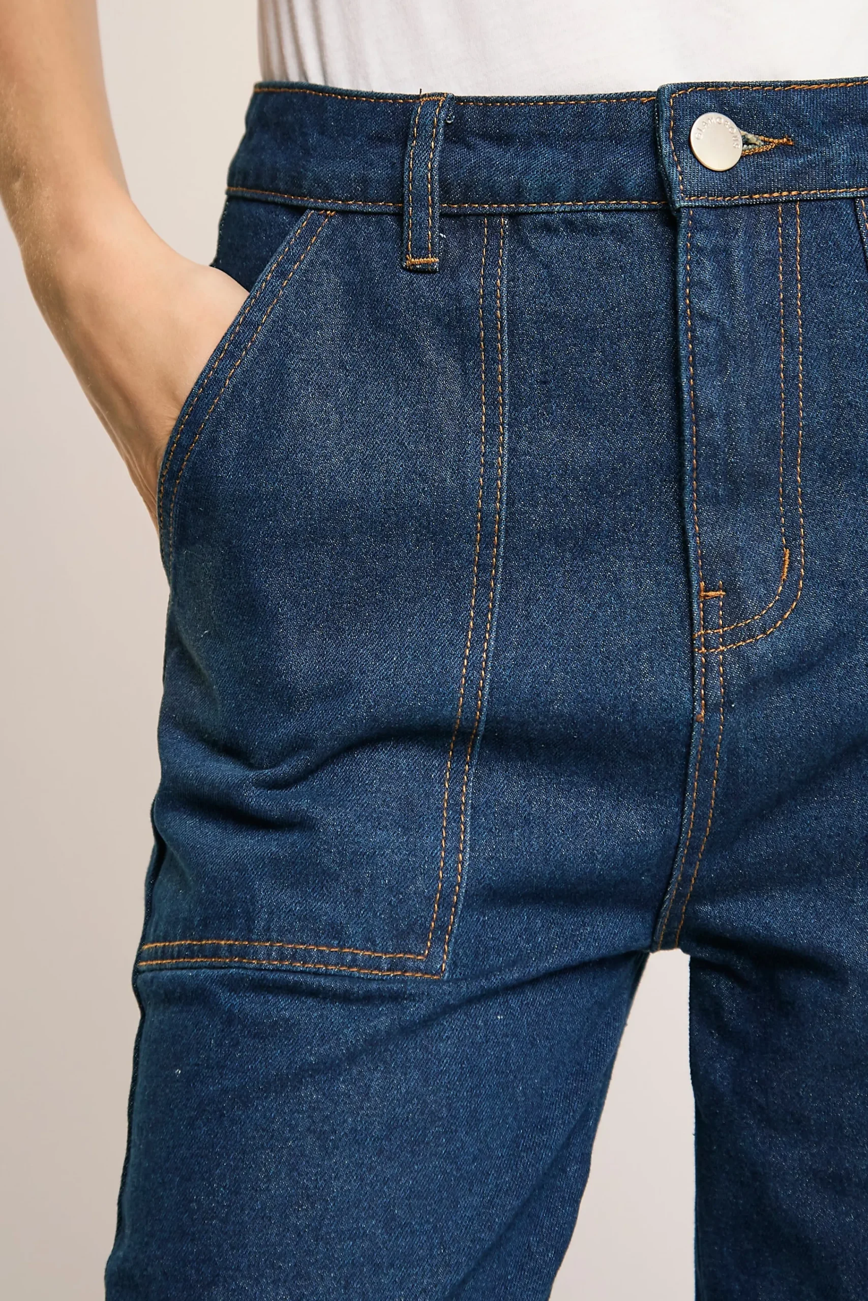 Glamorous Glamorous Care: Our Sustainable Collection|Wide Leg Jeans|Indigo Wash Cargo Wide-leg Jeans -