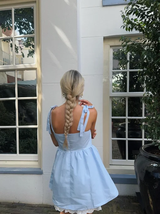 Glamorous Mini Dresses|Mini Dresses|Light Blue Skater Mini-Dress -