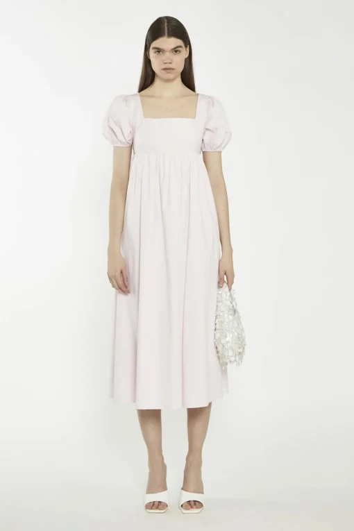 Glamorous Midi & Midaxi Dresses|Midi & Midaxi Dresses|Light Pink Balloon Short-Sleeve Midi-Dress -