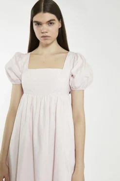 Glamorous Midi & Midaxi Dresses|Midi & Midaxi Dresses|Light Pink Balloon Short-Sleeve Midi-Dress -
